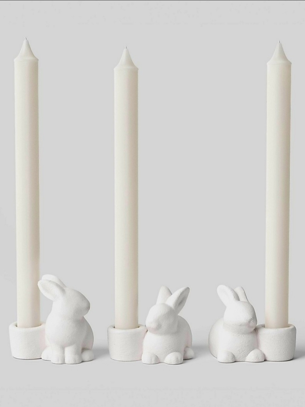 New Easter Set of 3 Ceramic Bunny Taper Candle Holders Threshold Target 2026